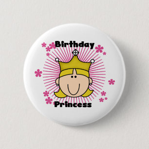 Birthday Princess Ronde Button 5,7 Cm