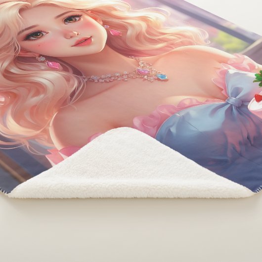 Birthday princess sherpa deken (3/4)