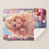 Birthday princess sherpa deken (Voorkant (horizontaal))