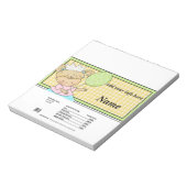 Birthday Princess Snoep Bar Wrapper Party Favors Notitieblok (Linkerzijde)