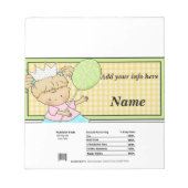 Birthday Princess Snoep Bar Wrapper Party Favors Notitieblok (Voorkant)