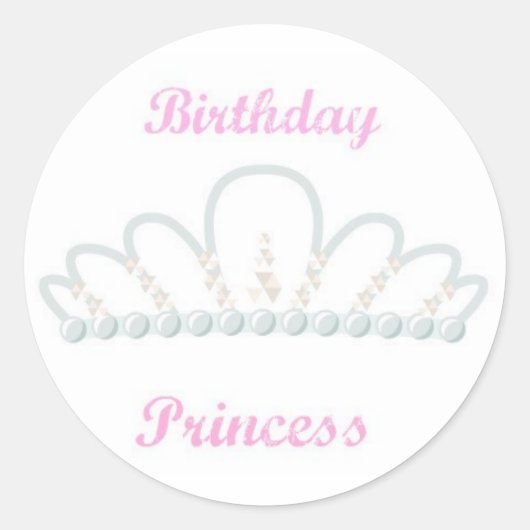 Birthday Princess Sticker (Voorkant)