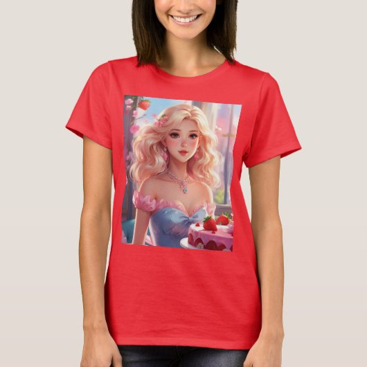 Birthday princess t-shirt (Voorkant)