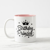 "Birthday Princess" Tweekleurige Koffiemok (Links)