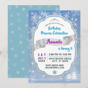 Birthday Princess Wonderland Invitation Kaart
