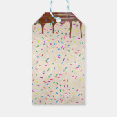 Birthday-prinses op chocolade-ijs cadeaulabel (Achterkant)