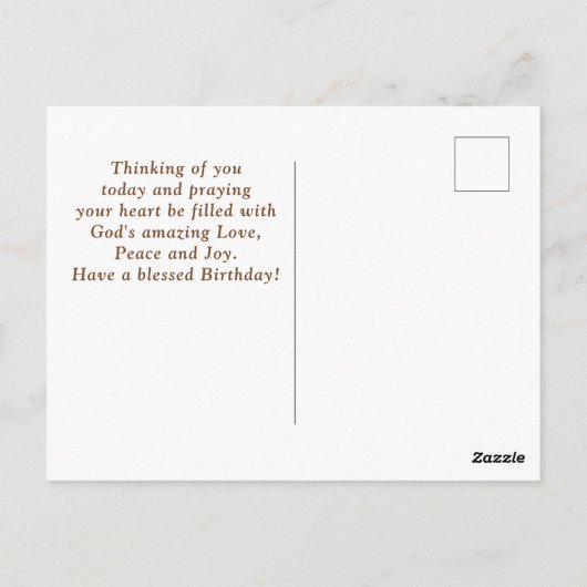 Birthday psalm 118:24 De dag dat de Heer heeft gem Briefkaart (Achterkant)