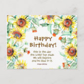 Birthday psalm 118:24 De dag dat de Heer heeft gem Briefkaart (Voorkant)