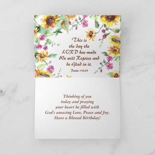 Birthday psalm 118:24 De dag dat de Heer heeft gem Kaart (Binnen)