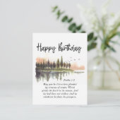 Birthday Psalm 1-3 Bijbel Verse Natuur Waterverf Briefkaart (Staand voorkant)