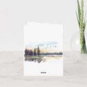 Birthday Psalm 1-3 Bijbel Verse Natuur Waterverf Kaart (Achterkant)