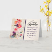 Birthday Psalm 37:4 Geniet van jezelf in de LORD Kaart (Gele Bloem)