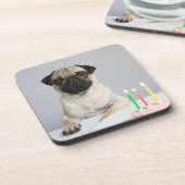 Birthday Pug Bier Onderzetter (Linkerzijde)