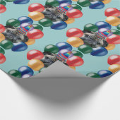 Birthday Pug dog wrappaper Cadeaupapier (Hoek)