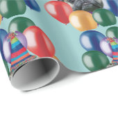 Birthday Pug dog wrappaper Cadeaupapier (Rol Hoek)