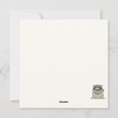 Birthday Pug Holiday Card Feestdagenkaart (Achterkant)