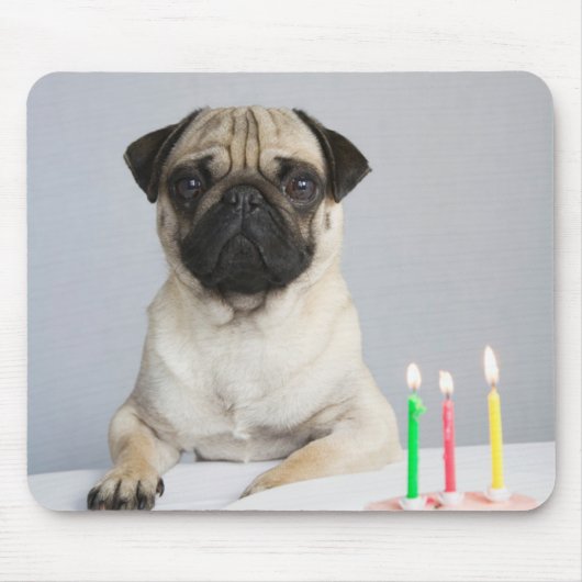 Birthday Pug Muismat (Voorkant)
