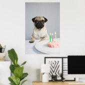 Birthday Pug Poster (Thuiskantoor)
