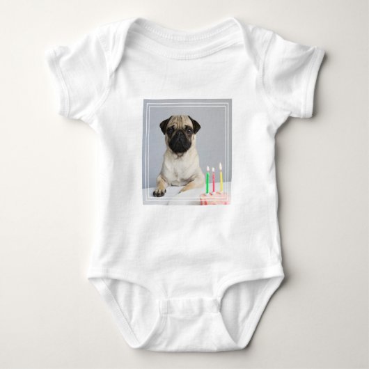Birthday Pug Romper (Voorkant)