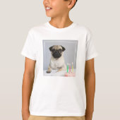 Birthday Pug T-shirt (Voorkant)