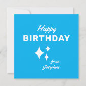 Birthday Pure blue hart Iemand van wie ik hou van  Kaart (Achterkant)