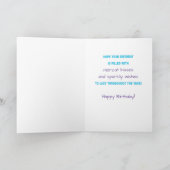 Birthday Purrmaid met Sparkly Glitter Kijk Kaart (Binnen)