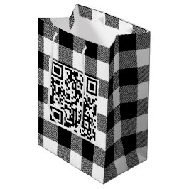 Birthday QR-code op buffelsteun PLaid Medium Cadeauzakje