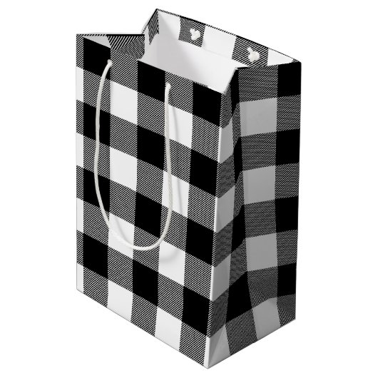 Birthday QR-code op buffelsteun PLaid Medium Cadeauzakje (Achterkant Gekanteld)