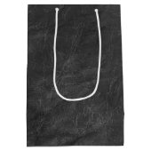 Birthday QR-code op zwart leder Medium Cadeauzakje (Achterkant)