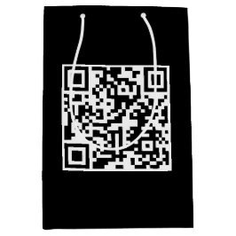 Birthday QR-code op zwart Medium Cadeauzakje