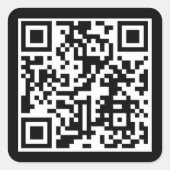 Birthday QR-code Vierkante Sticker (Voorkant)