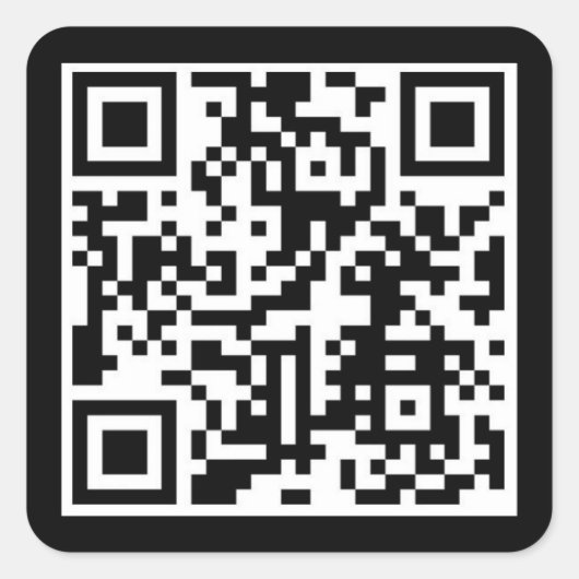 Birthday QR-code Vierkante Sticker (Voorkant)