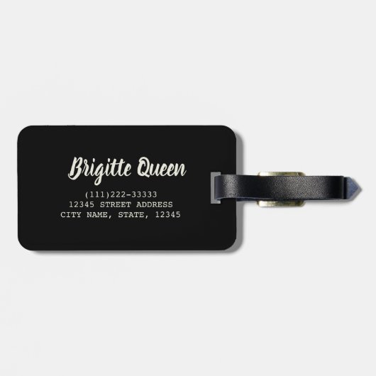 Birthday Queen 50 voor 50ste verjaardag  kroon Bagagelabel (Achterkant horizontaal)