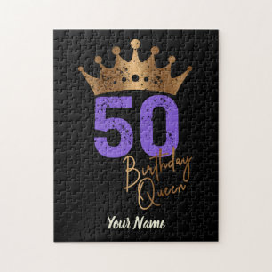 Birthday Queen 50 voor 50ste verjaardag  kroon Legpuzzel