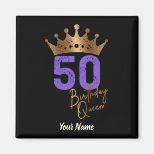 Birthday Queen 50 voor 50ste verjaardag  kroon Magneet