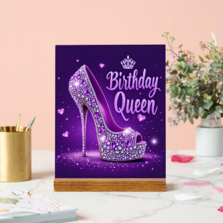 Birthday Queen Acryl Bord