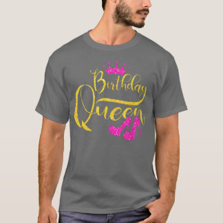 Birthday Queen Birthday Squad Cute Matching Bday P T-shirt