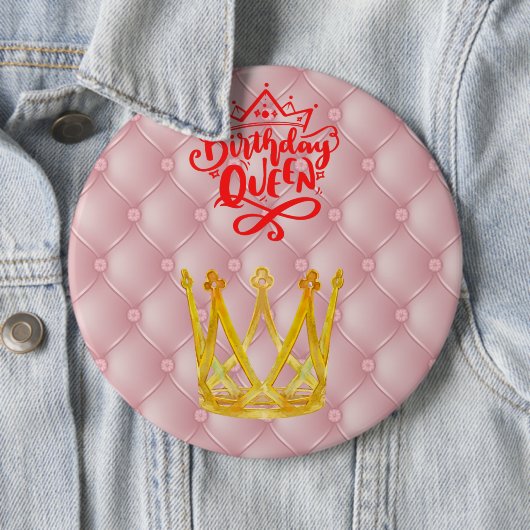Birthday Queen Button (In situ)
