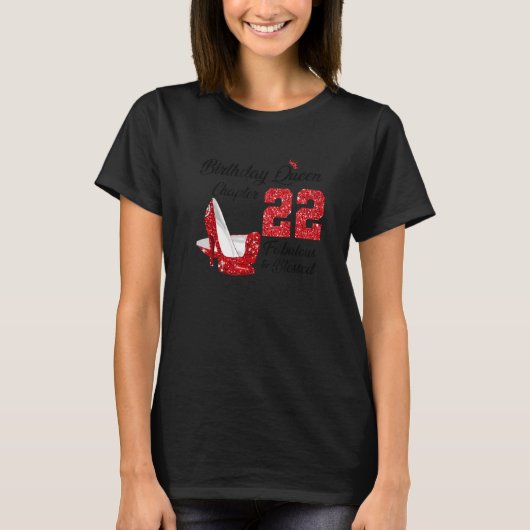 Birthday Queen Chapter 22 Fabulous & Blessed for M T-shirt (Voorkant)