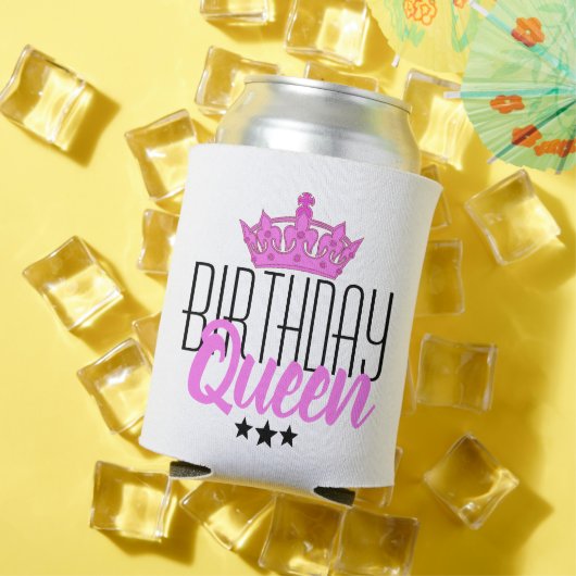 Birthday Queen en Pink Crown Blikjeskoeler (Insitu Zomer)