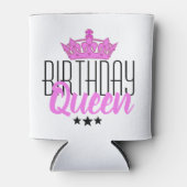 Birthday Queen en Pink Crown Blikjeskoeler (Voorkant)