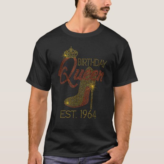 Birthday Queen Est 1964 Shoes Queen Crown Heels H T-shirt (Voorkant)