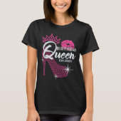 Birthday Queen Est 2007 Cute Pink Hiel Birthday fo T-shirt (Voorkant)