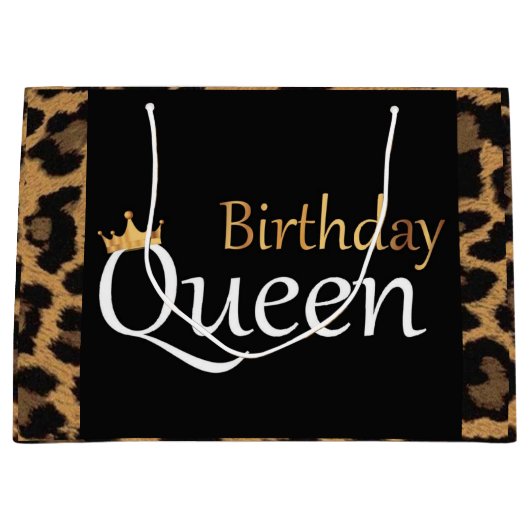 Birthday Queen Groot Cadeauzakje (Voorkant)