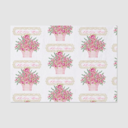 Birthday Queen, Happy Birthday-discussiestuk Tissuepapier (Voorkant)