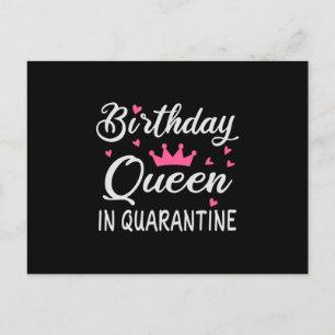 Birthday Queen in Quarantine Briefkaart