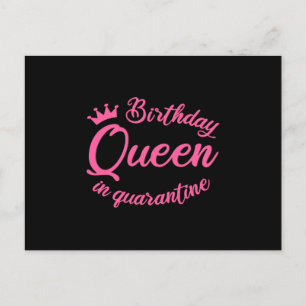 Birthday Queen in Quarantine Briefkaart