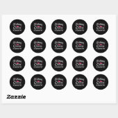 Birthday Queen in Quarantine Ronde Sticker (Vel)