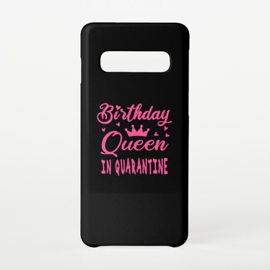 Birthday Queen in Quarantine Samsung Galaxy Hoesje (Achterkant)