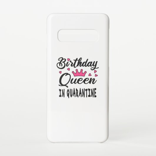 Birthday Queen in Quarantine Samsung Galaxy Hoesje (Achterkant)